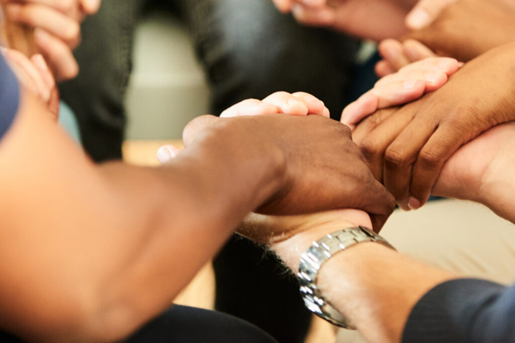 Praying together at New Season Church of Ventura